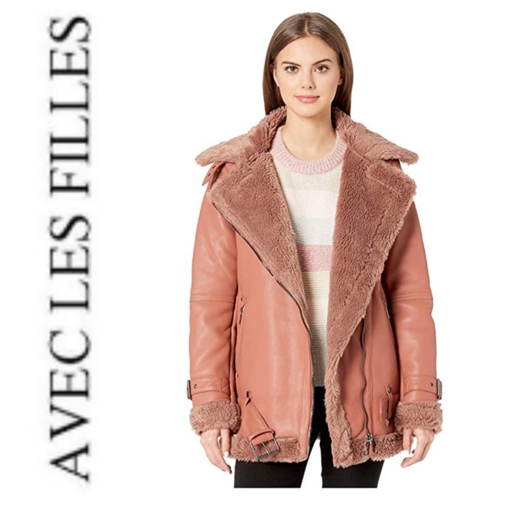 Avec Les Filles Oversized Sherpa Jacket
